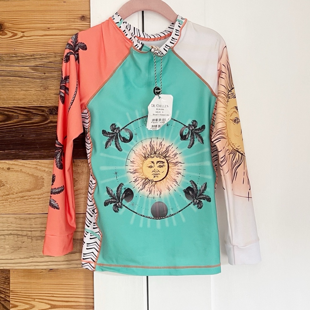 Brazilian Designer De Chelles Kids Solei Rashguard NWT - Picture 2 of 4